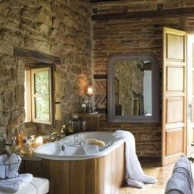 Kúpeľňa - múry z kameňa