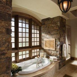 Kúpeľňa s kamenným obkladom