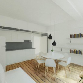 Návrh interiéru dvojizbového bytu v Prahe