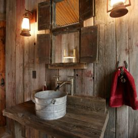 Vonkajšie drevená kúpeľňa