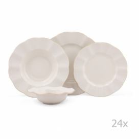24-dielna súprava tanierov z porcelánu Kutahya Waves