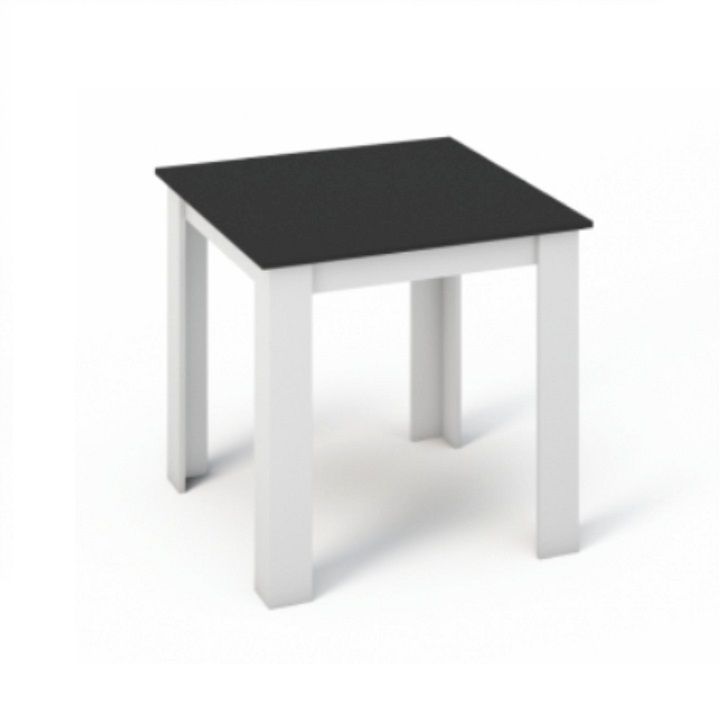 Jídelní stůl, bílá / černá, 80x80, KRAZ 0000149890 Tempo Kondela - nabbi.sk