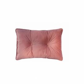 Ružový vankúš Tiseco Home Studio Velvet Button, 40 x 60 cm Bonami.sk