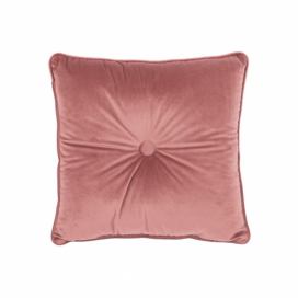 Ružový vankúš Tiseco Home Studio Velvet Button, 45 x 45 cm Bonami.sk