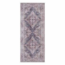 Sivo-béžový koberec Nouristan Sylla, 80 x 200 cm