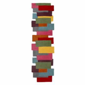Farebný vlnený behúň Flair Rugs Abstract Collage, 60 x 230 cm Bonami.sk