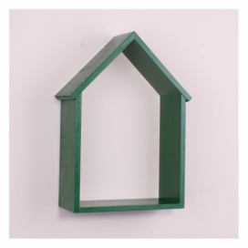 Zelená drevená nástenná polička North Carolina Scandinavian Home Decors House