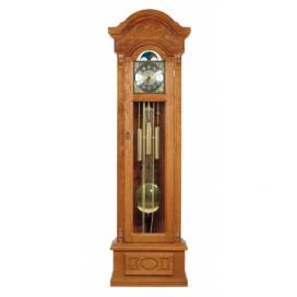 Rustikálne stojace hodiny s kyvadlom Kinga Lux - drevo D3