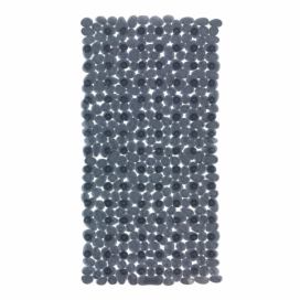 Antracitovosivá protišmyková kúpeľňová podložka Wenko Drop, 71 × 36 cm