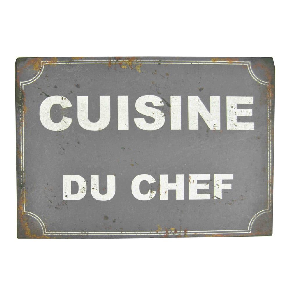 Plechová ceduľa Antic Line Cusine Du Chef - Bonami.sk