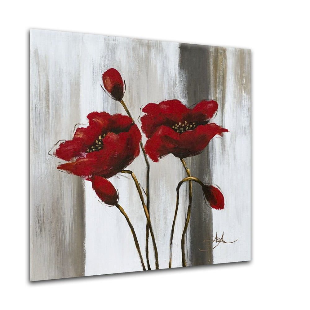 Obraz Styler Glasspik Poppy Flower, 20 × 20 cm - Bonami.sk
