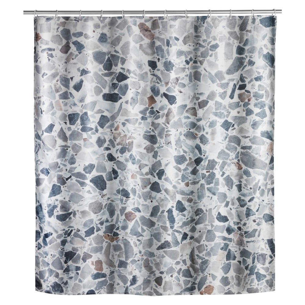 Prateľný sprchový záves Wenko Terrazzo, 180 x 200 cm - Bonami.sk