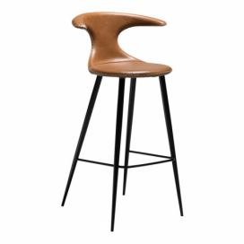 Hnedá barová stolička s koženkovým sedadlom DAN-FORM Denmark Flair