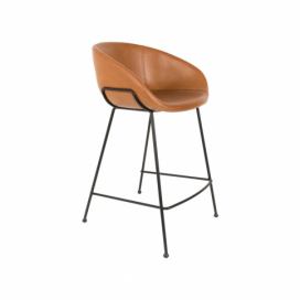 Sada 2 hnedých barových stoličiek Zuiver Feston, výška sedu 76 cm