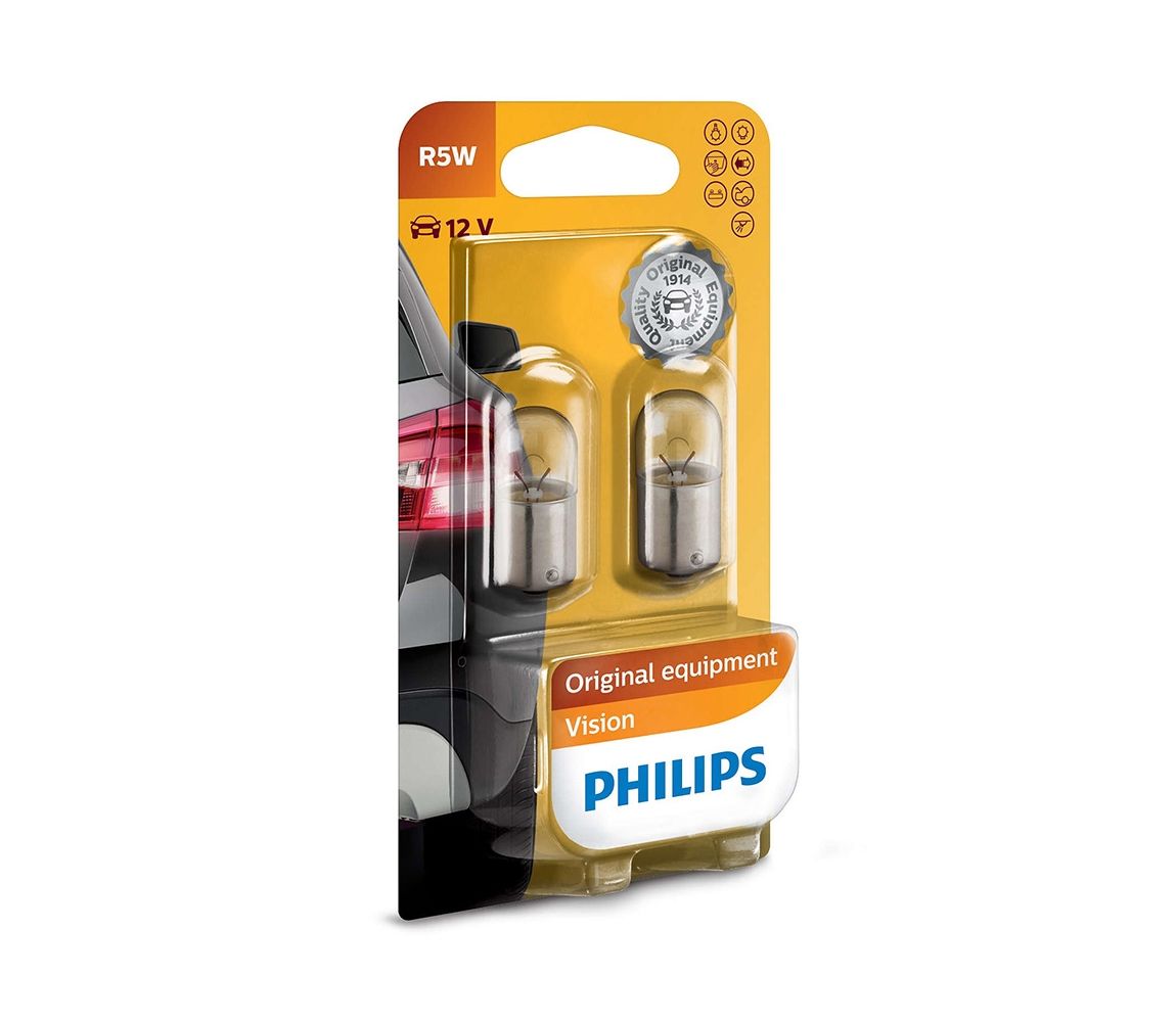 Philips SADA 2x Autožiarovka Philips VISION 12821B2 R5W BA15s/5W/12V  - Svet-svietidiel.sk