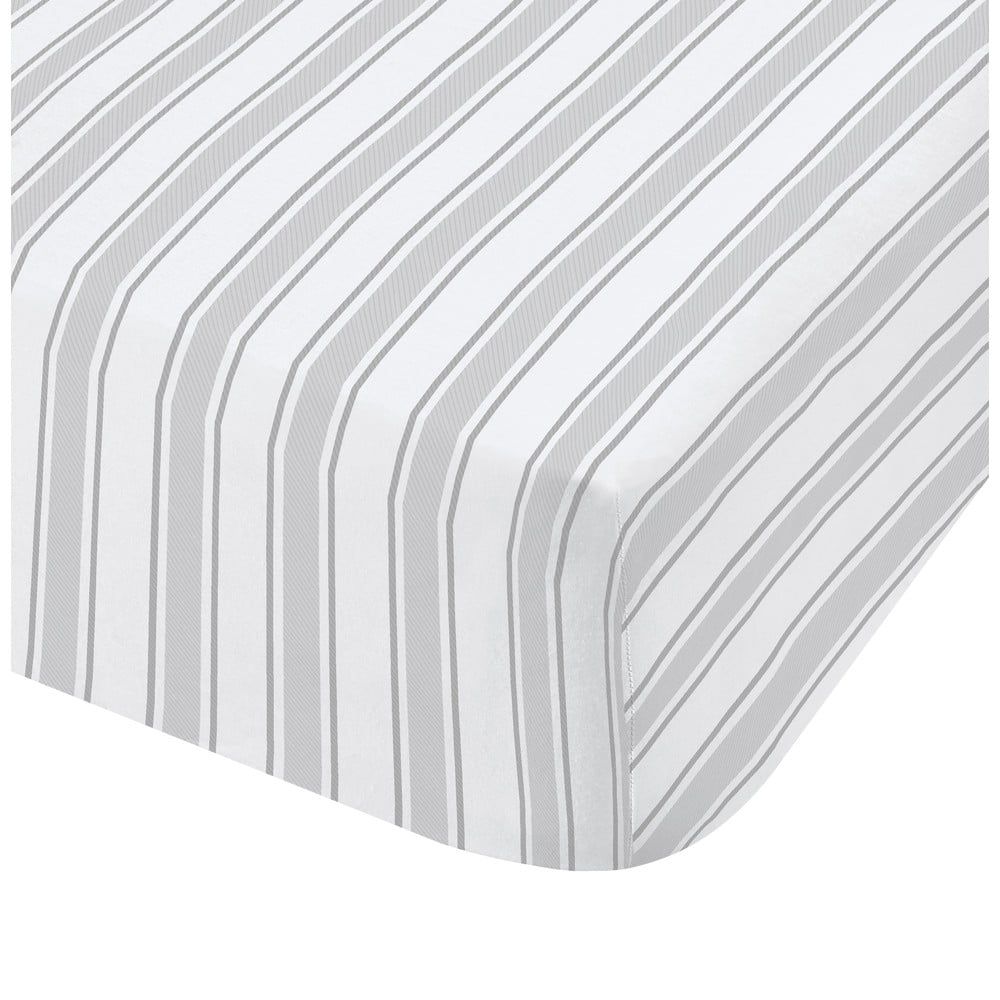 Sivo-biele bavlnené obliečky Bianca Check And Stripe, 90 x 190 cm - Bonami.sk