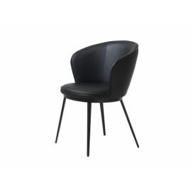 Furniria 26018 Dizajnová stolička Danika čierna - ekokoža