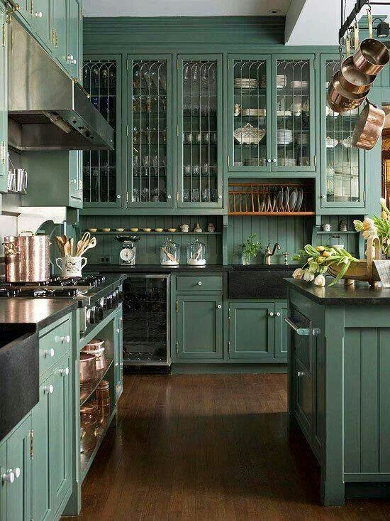 zelenkavá kuchyňa - 