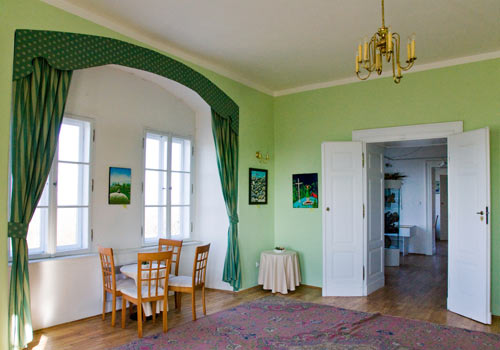 Zelený salónik na hrade Houska - 