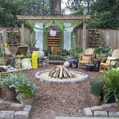 Záhradný priestor s ohniskom - 