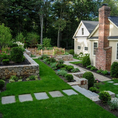 Moderná terasovitá záhrada - 