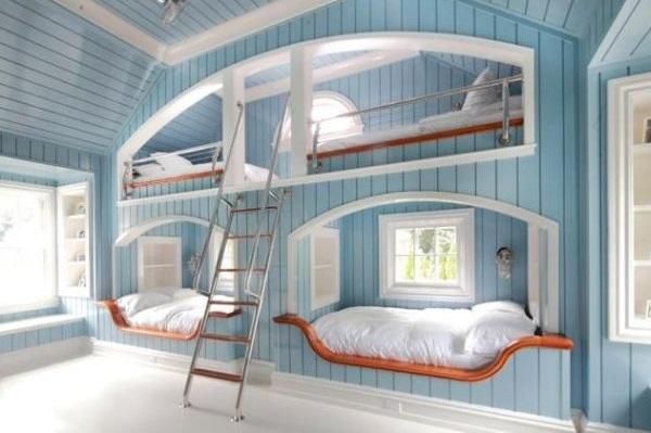 Detská spálňa ako námorný kajuta - 