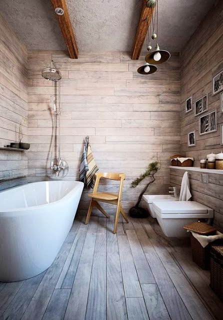 Kúpeľňa - drevené obklady - 