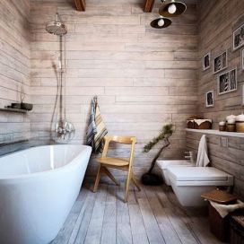 Kúpeľňa - drevené obklady