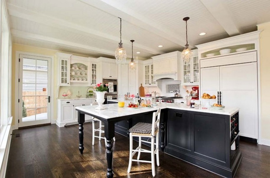 Kuchyňa sdřevěnou podlahou - 