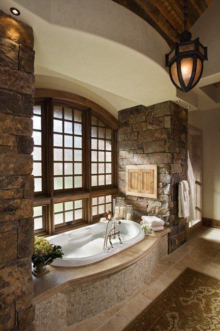 Kúpeľňa s kamenným obkladom - 