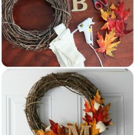 jesenné dekoračné veniec na dvere