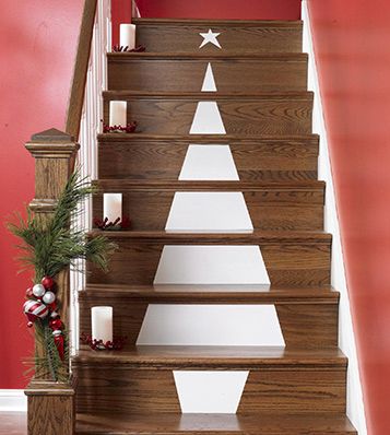 Vianočná výzdoba schodisko - 