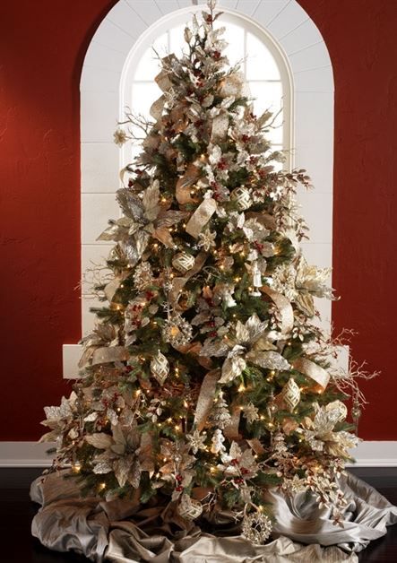 Bohato zdobený vianočný stromček - 
