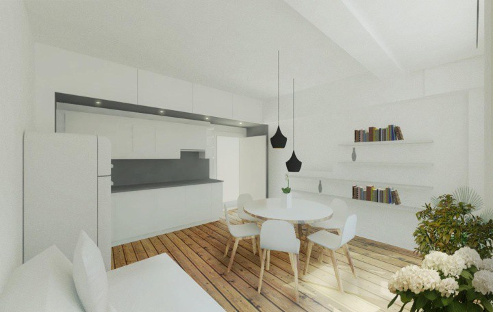 Návrh interiéru dvojizbového bytu v Prahe - 