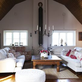 Obývačka v podkroví Vlasticka miluju interiéry