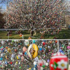 Tisíce veľkonočných vajíčok na strome