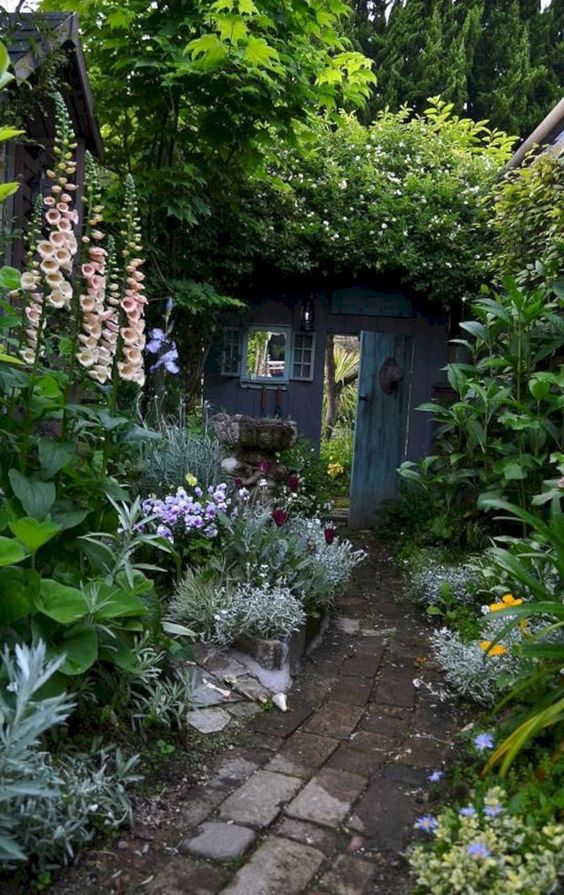 Zarastený záhradný domček - 
