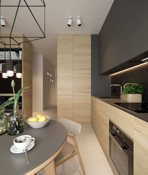 Moderné drevená kuchyňa - 
