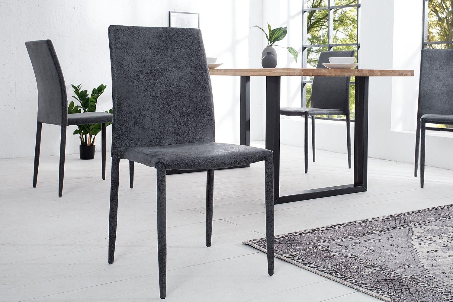 LuxD 20148 Dizajnová stolička Neapol / tmavo sivá - antik - ESTILOFINA.SK
