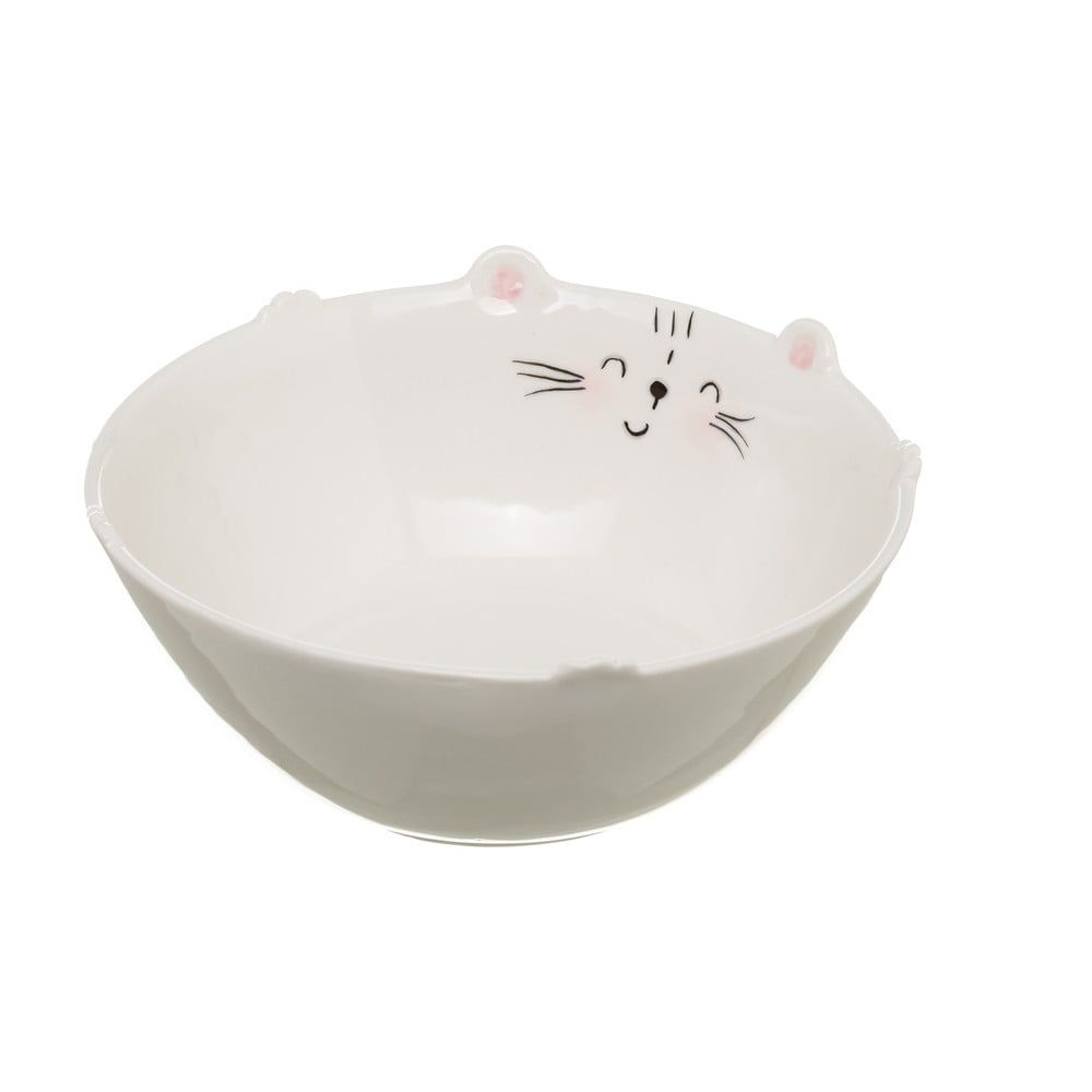 Biela porcelánová miska Unimasa Kitty, ⌀ 16,1 cm - Bonami.sk