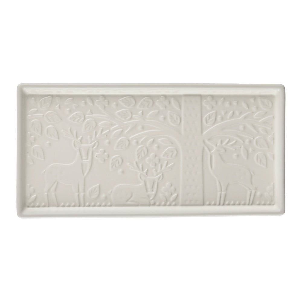 Biely kameninový servírovací podnos Mason Cash In the Forest, 30 x 15 cm - Bonami.sk