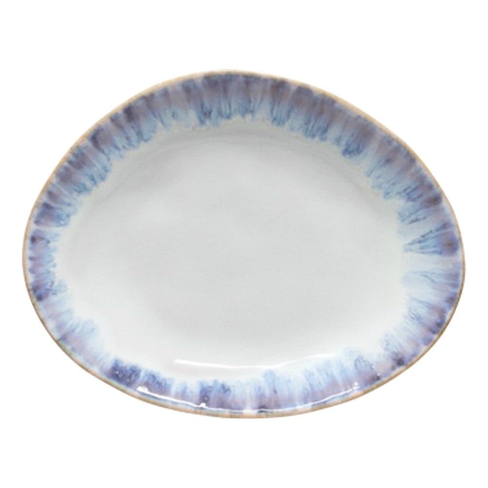 Bielo-modrý kameninový oválny tanier Costa Nova Brisa, ⌀ 20 cm - Bonami.sk