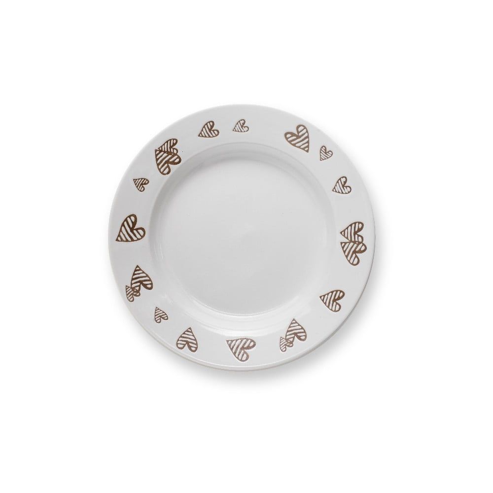 Biely kameninový polievkový tanier Brandani Batticuore - Bonami.sk