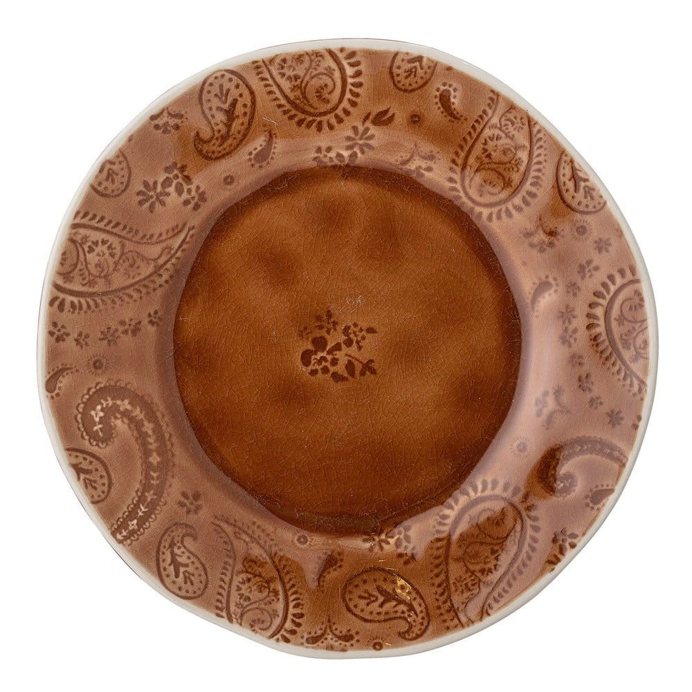 Červenohnedý dezertný tanier z kameniny Bloomingville Rani, ø 20 cm - Bonami.sk