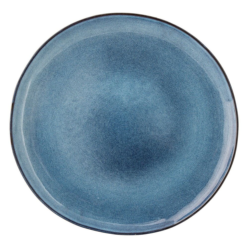 Modrý keramický plytký tanier Bloomingville Sandrine - Bonami.sk