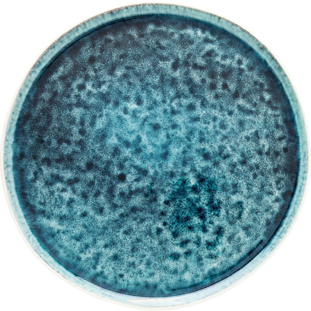 Modrý kameninový tanier Kare Design Mustique, ⌀ 27 cm - Bonami.sk