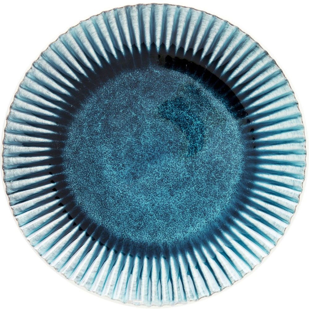 Modrý kameninový tanier Kare Design Mustique Rim, ⌀ 29 cm - Bonami.sk