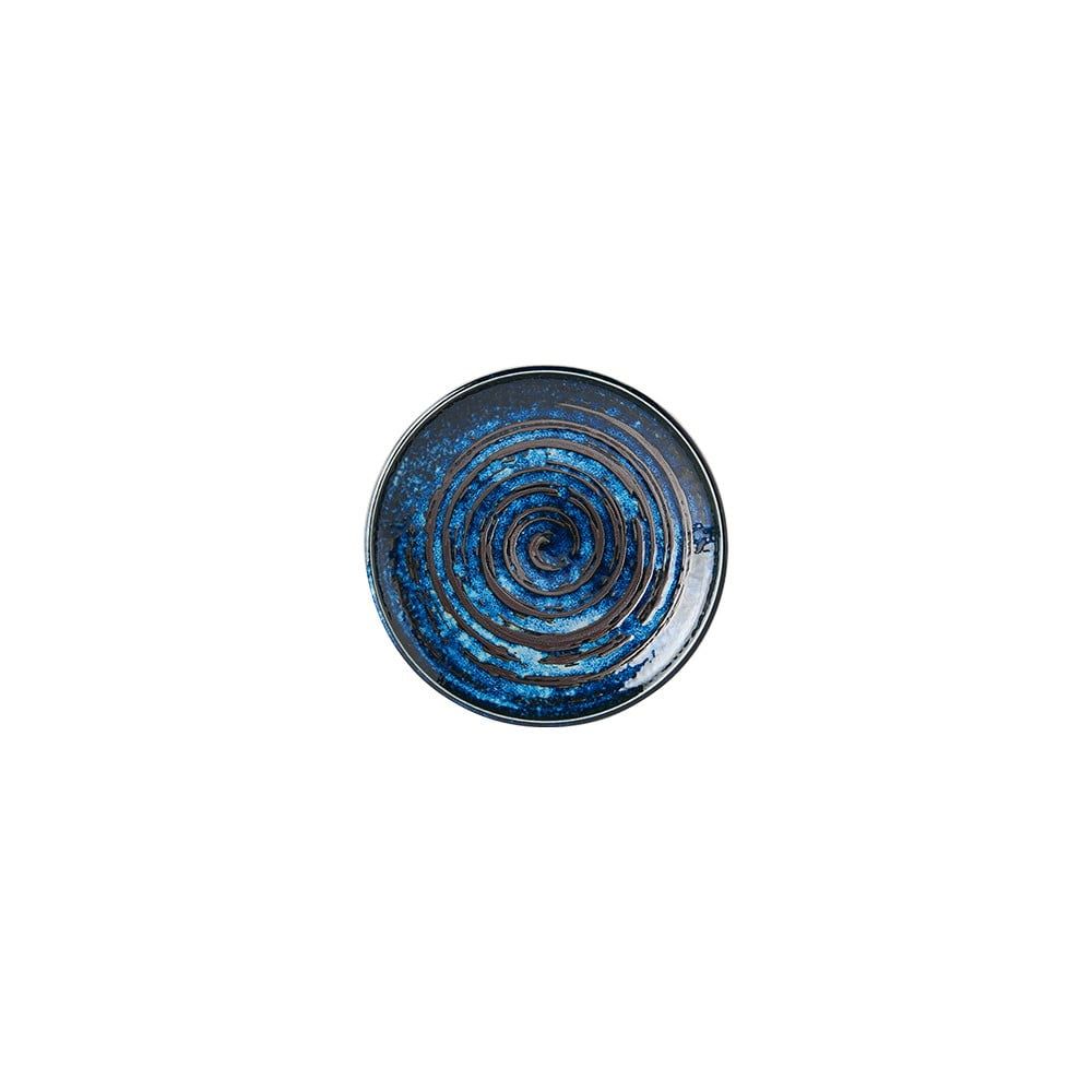 Modrý keramický tanier Mij Copper Swirl, ø 17 cm - Bonami.sk