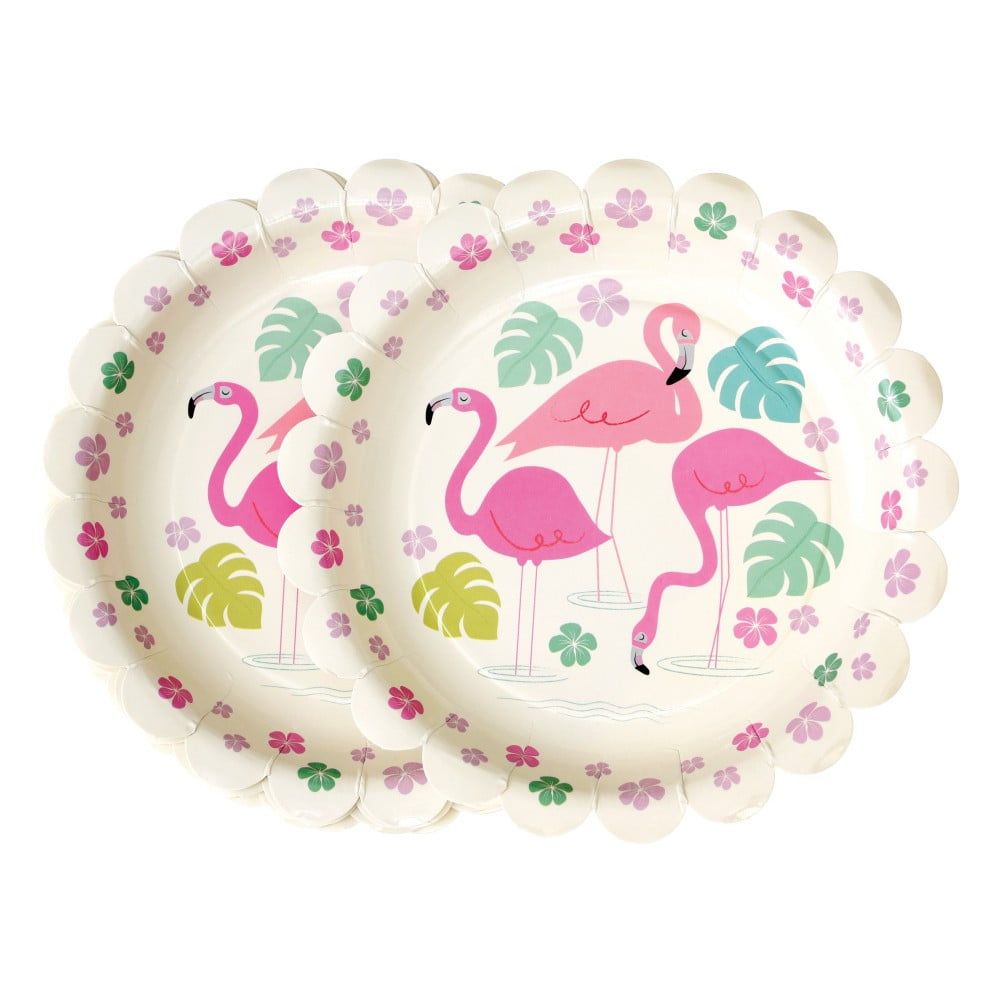 Sada 8 papierových tanierikov Rex London Flamingo Bay, ⌀ 17,5 cm - Bonami.sk