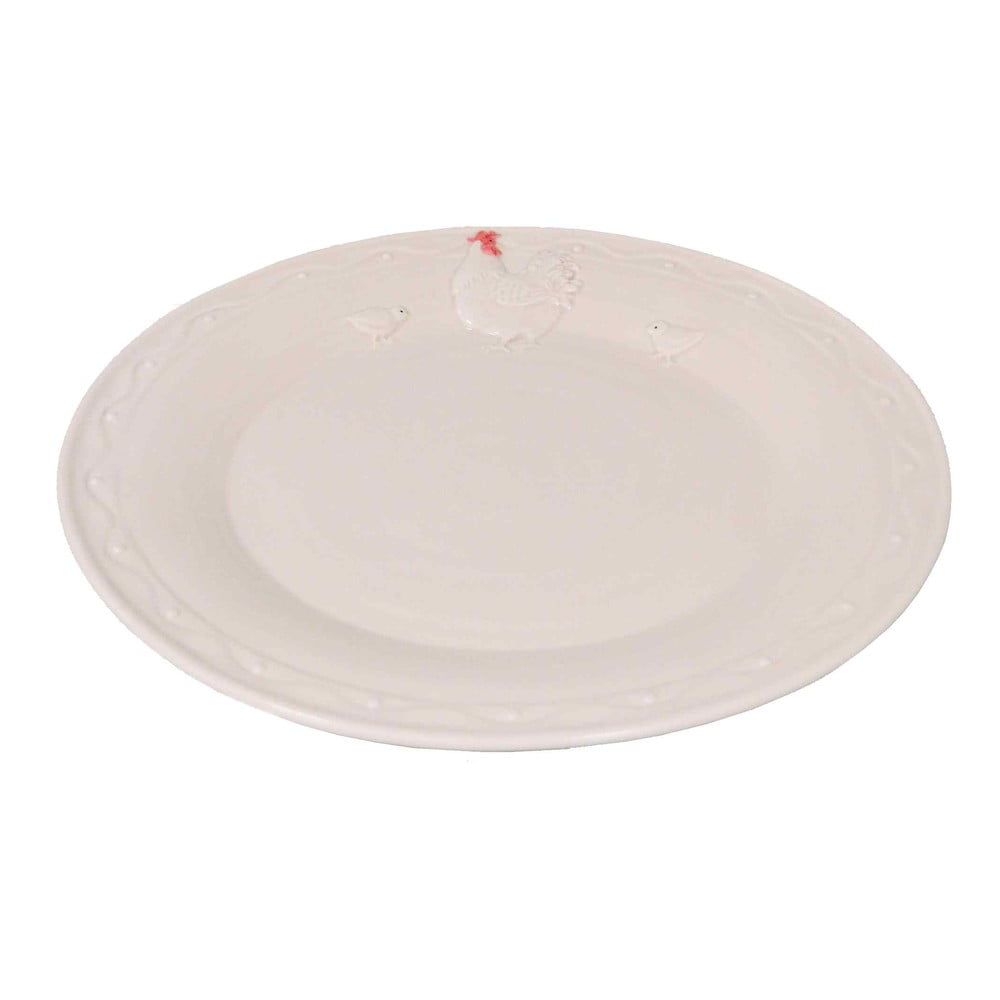 Biely keramický tanier Antic Line Hen, ⌀ 25 cm - Bonami.sk